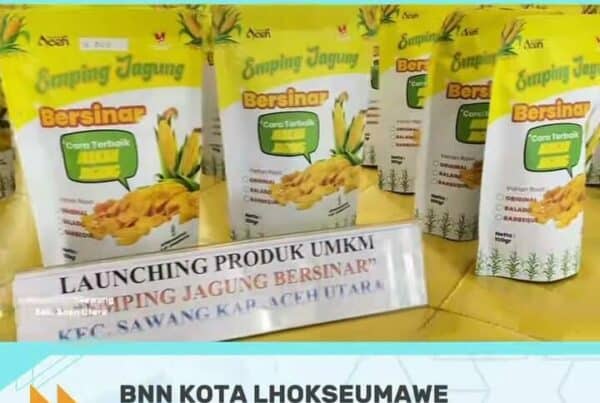 BNN Kota Lhokseumawe Launching Produk UMKM Emping Jagung Bersinar